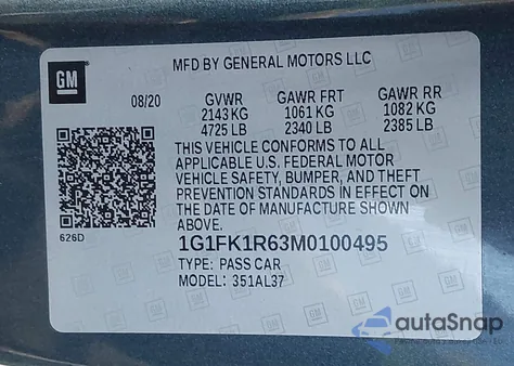 2021 Chevrolet Camaro Rwd Zl1 from USA, damaged, VIN 1G1FK1R63M0100495